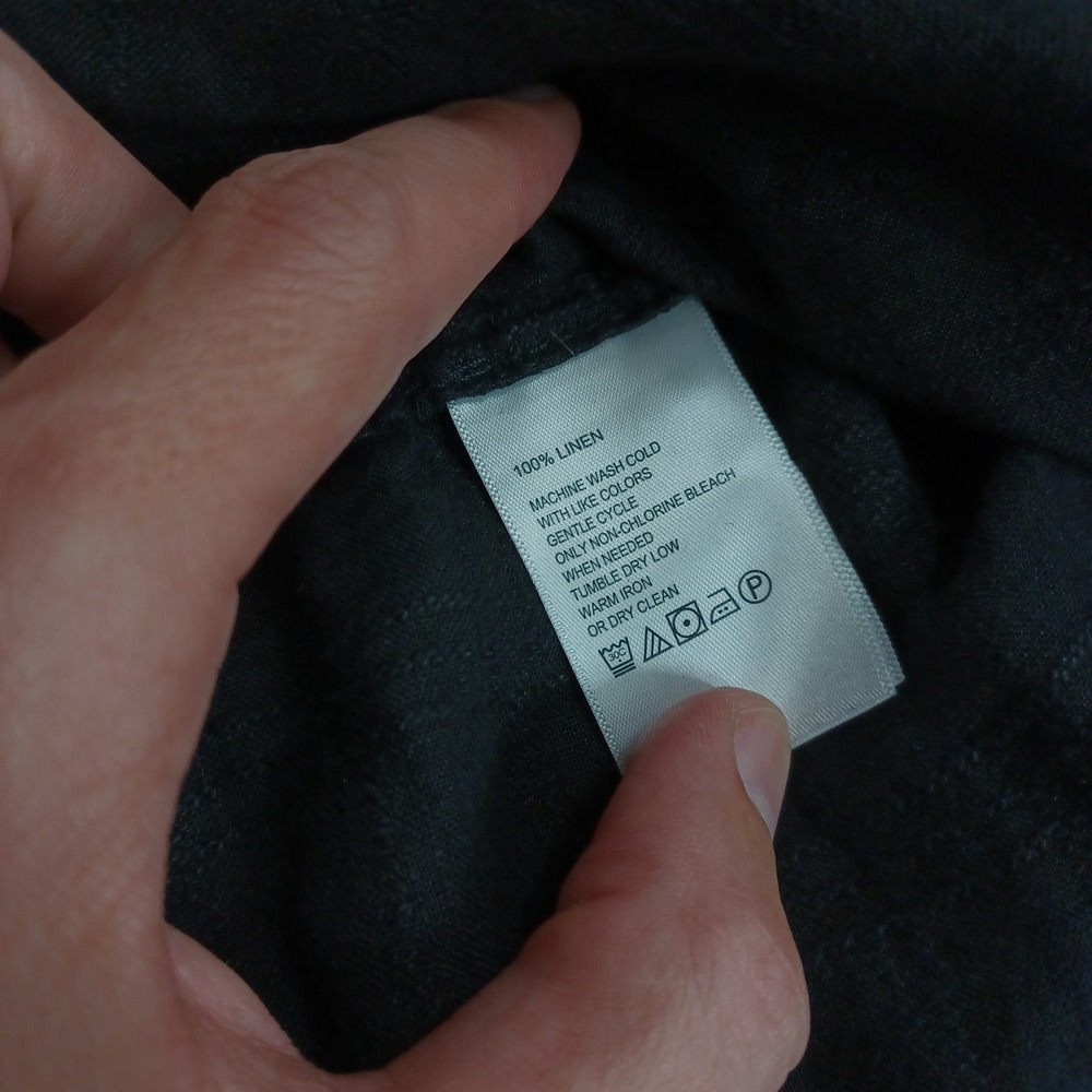 Tommy Bahama Shirt Mens 2XL Black Button Up Linen Preppy Long Sleeve Casual - Picture 5 of 8